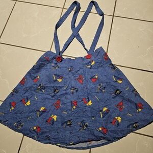 Blue Patterned Sundress with Straps